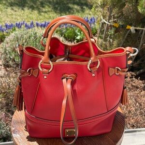Dooney & Bourke Red Pebble Buckley Bag